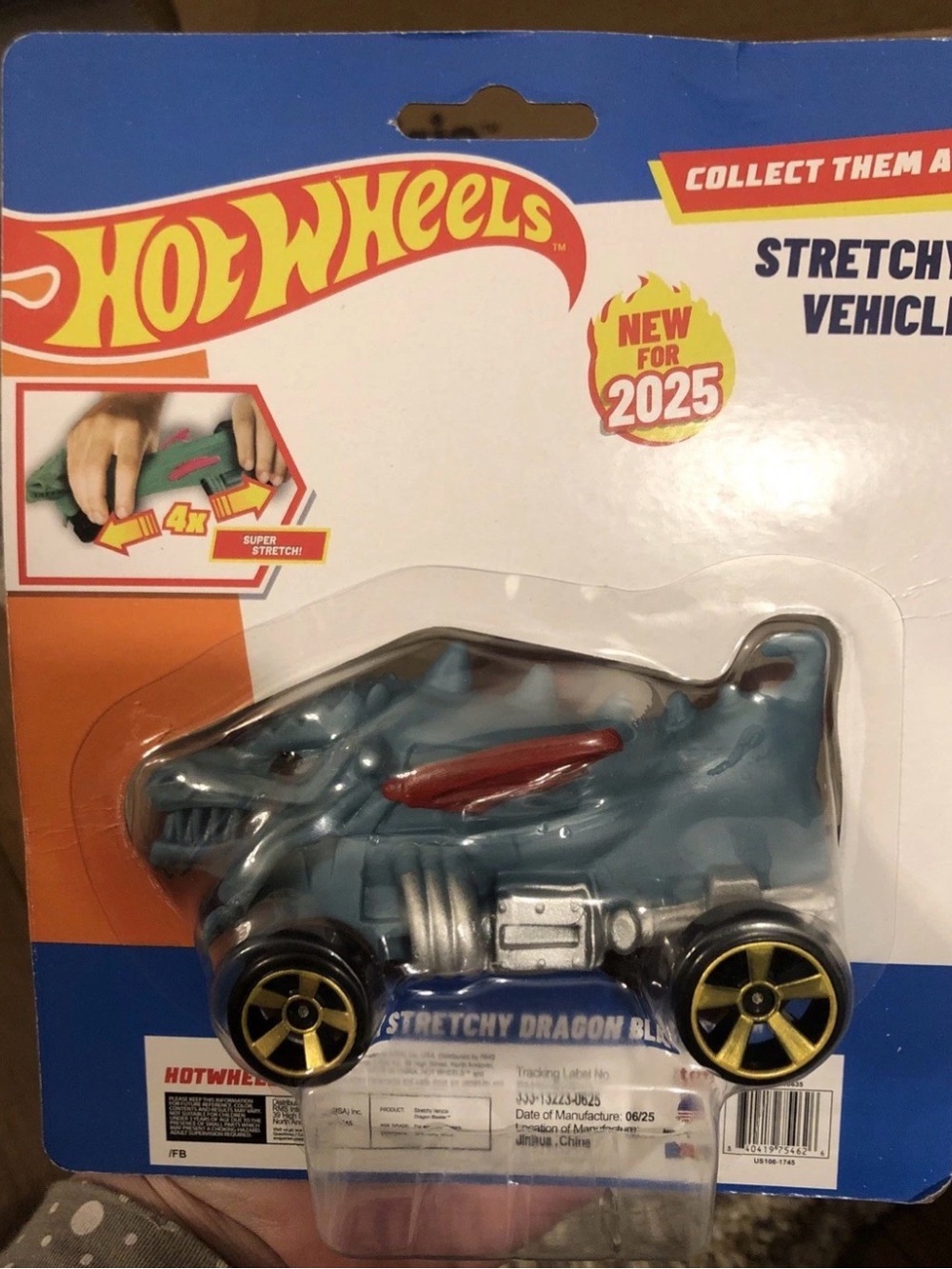 Hot Wheels Stretchy Vehicle Assortment - Multi-Color Pack Complete Set of 4 - Picture 6 of 12